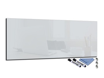 Szklana tablica magnetyczna 100x40 cm JASNY SZARY