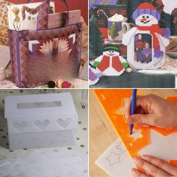 СУМКА ДЛЯ ВЫШИВКИ ИЗ СЕТКИ ИЗ ЛИСТОВ ТКАНИ, МАТЕРИАЛЫ 5 ШТ.