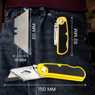 СКЛАДНОЙ НОЖ ДЛЯ ОБОЕВ + 5 ЛЕЗВИЙ 18 мм НОЖ ДЛЯ РЕЗКИ MIX VERGIONIC