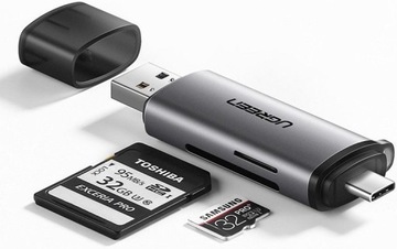 UGREEN USB + USB-C адаптер SD + устройство чтения microSD