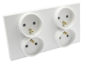 GNIAZDO GNIAZDKO ELEKTRYCZNE PODWÓJNE Deluxe