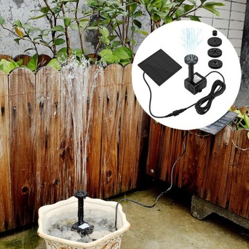 Солнечный водяной насос с 6 насадками DIY Kit Открытый фонтан Пруд Фонтан