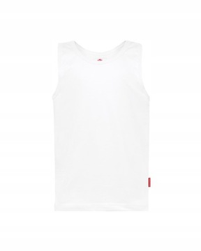 POLSKI PRODUCENT PODKOSZULEK 134 KOSZULKA MARCINKOWSKI BIAŁY NA RAMIĄCZKACH