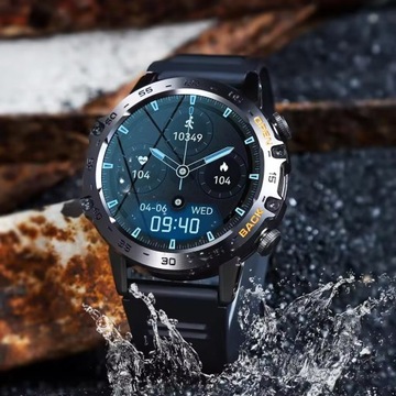 МУЖСКИЕ СМАРТЧАСЫ С МОНИТОРОМ АРТЕРИАЛЬНОГО ДАВЛЕНИЯ ВЫЗОВ МЕНЮ PL АККУМУЛЯТОР 400 мАч