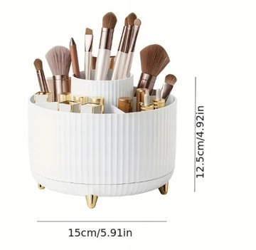 ОРГАНАЙЗЕР ДЛЯ КОСМЕТИКИ КОНТЕЙНЕР ВРАЩАЮЩЕЙСЯ ЩЕТКИ ПОДСТАВКА НА 360° КОСМЕТИЧКА