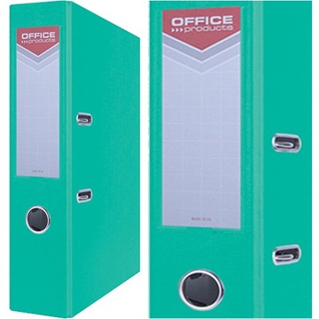 SEGREGATOR A4/75mm OFFICE PRODUCTS Z DŹWIGNIĄ PP TURKUSOWY