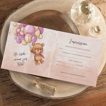 ПРИГЛАШЕНИЯ на день рождения девушке, 10 штук + конверты