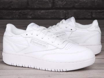 Buty sneakersy damskie Reebok CLUB C DOUBLE WHITE