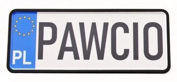 Tablica rejestracyjna Twoje imię napis imienna PL
