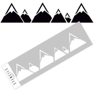 Snowy Mountains - szablon malarski border
