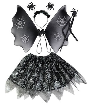 STRÓJ WRÓŻKA CZAROWNICA PAJĘCZARKA HALLOWEEN RÓŻNE