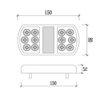Светодиодный задний фонарь 12/24В