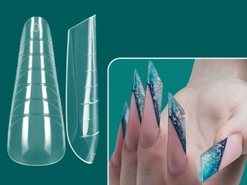 ВЕРХНЯЯ ФОРМА ДВОЙНАЯ ДЛЯ АКРИЛОВОГО ГЕЛЯ 120 ШТ 5 ФОРМА РУССКИЙ МИНДАЛЬ БАЛЛЕРИНА