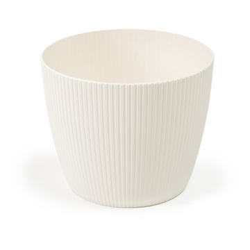 OSŁONKA doniczki MAGNOLIA JUMPER ECO śr. 16CM KREM MAT Lamela