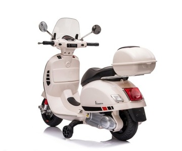 АВТОМОБИЛЬ НА АККУМУЛЯТОРЕ СКУТЕР VESPA GTS БЕЛЫЙ MILLY MALLY RIDER MOTOR БЕЛЫЙ