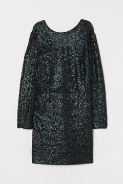 H&M Sukienka z cekinami rozm. 32 XXS