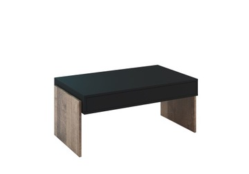 Stolik kawowy ława prostokątny CZARNY DĄB 100 x 60 x 45 cm