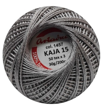 Kordonek Ariadna KAJA 15 szary kol. 1457