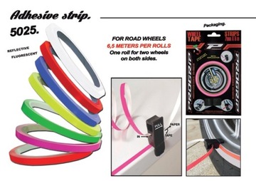 PROGRIP TAŚMA OZDOBNA NA FELGI (Z APLIKATOREM) CZERWONY (6,2 M) (PG5025RD)