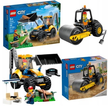 LEGO City Koparka 60385 + LEGO Walec budowlany 60401 DZIEŃ DZIECKA 2w1