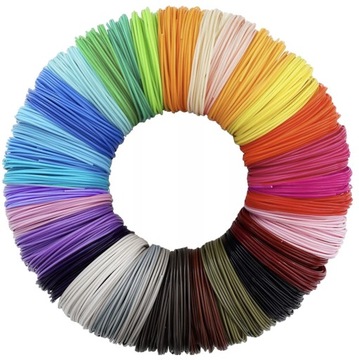 Filamenty Wkłady do Długopisu Pen 3D PLA Duży Zestaw 1,75mm 30 kolorów 90 m
