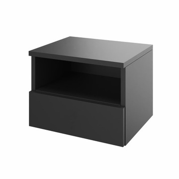 Szafka nocna wisząca, szuflada click-on i półka, szerokość 50 cm