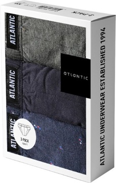 ATLANTIC SLIPY MĘSKIE MAJTKI 3MP100 SPORT 3PAK *M*
