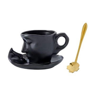 Kubek do kawy Ceramiczny kubek do kawy kuchenny mleczny Czarny
