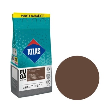 ATLAS Fuga ceramiczna 1-20mm 024 CIEMNOBRĄZOWY 5kg