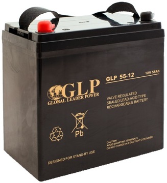 AKUMULATOR BATERIA AGM VRLA GLP 55AH 12V GLP55-12 GLP55 WÓZKI POJAZDY UPS