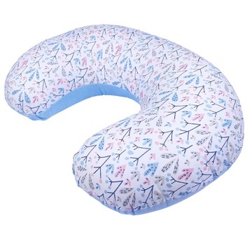 ПОДУШКА ДЛЯ КОРМЛЕНИЯ С НАВУШКОЙ БОЛЬШАЯ, СИНЯЯ