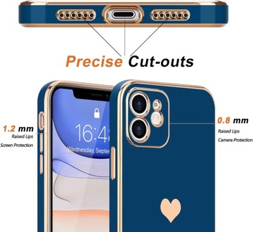 Чехол для iPhone 15 pro max с милым узором в виде сердечек для женщин и девочек