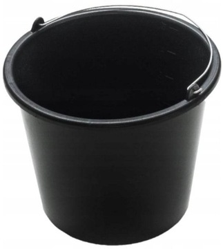 WIADRO BUDOWLANE GOSPODARCZE CZARNE 5 L Z MIARKĄ