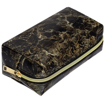 KOSMETYCZKA ETUI MARMURKOWA MARBLE CIEMNA