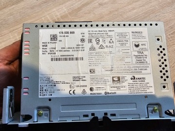 DISPLEJ CD RÁDIO VW GOLF PASSAT B7 CADDY POLO 2G 100% SPRÁVNÉ