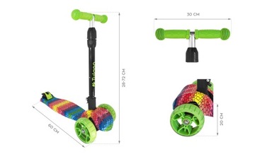 Hulajnoga DLA DZIECI Balansowa Tulano Rookie 30 Green RGB LED