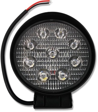 REFLEKTOR LAMPA ROBOCZA LED OKRĄGŁA 12-24V 27W