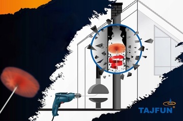 2 ЩЕТКИ ДЛЯ ЧИСТКИ ДЫМОХОДОВ ДЛЯ ДРЕЛ НАБОР TAJFUN 8 М