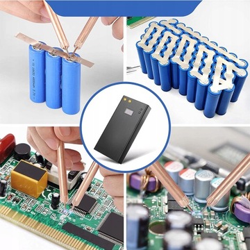 ZGRZEWARKA PUNKTOWA DO OGNIW 18650 ZESTAW Z LCD