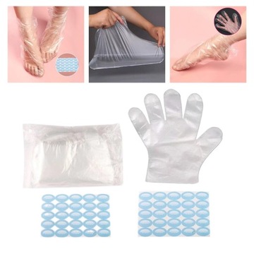Одноразовые хлопчатобумажные перчатки для ванны, обувь для СПА, чехлы для ног и рук.