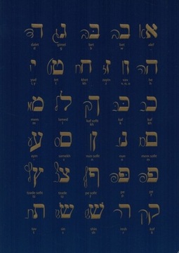 Notes Hebrew alphabet na okładce alfabet hebrajski
