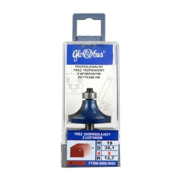 ФРЕЗА ДЛЯ ЗАГРУГЛЕНИЯ ПОДШИПНИКОВ GLOBUS R=2,4 d=8 FT508-0008-0001