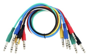 Kable do krosownicy Patch Set Eurorack Jack 6,3 mm stereo 0,6 m 6 szt.