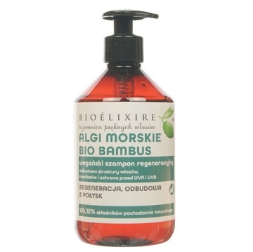 Bioelixire Algi Morskie Bio Bambus szampon regeneracja i nawilżenie 500ml