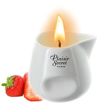 Świeca do masażu Plaisirs Secrets truskawkowy 80ml