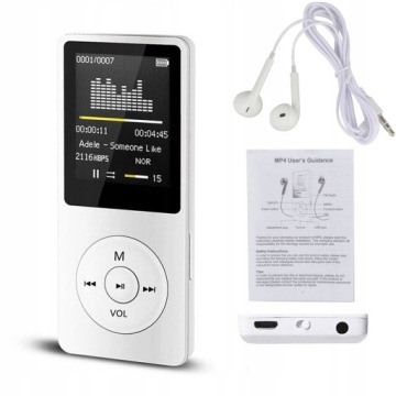MP3-ПЛЕЕР С ЖК-дисплеем С НАУШНИКАМИ НАУШНИКИ ОТОБРАЖАЮТ МУЗЫКУ ДЛЯ ПЕСЕН