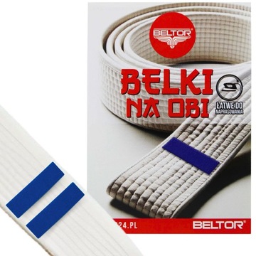 BELTOR BELKI NA OBI PAS DO KIMONA KARATE NIEBIESKIE ZESTAW KOMPLET 2 SZTUKI