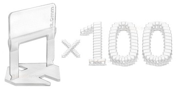 2 mm KLIPSY 100 SZTUK SYSTEM POZIOMOWANIA PŁYTEK