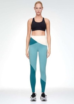 OYSHO KOLOROWE LEGGINSY LOGO (XS)