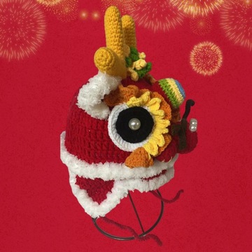 2024 праздничная шапка ручной работы с изображением животных, милая шляпа года дракона для среднего ребенка